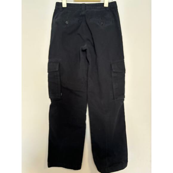 TNA Aritzia Supply Cargo Pants Womens 4 Black Heavyweight Cotton Baggy - Picture 2 of 6